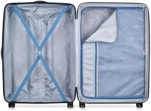 چمدان چرخدار تیفانی ۸۲ سانتی متری، آبی استیل