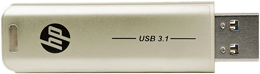 فلش مموری فلزی 512 گیگابایتی USB 3.1 اچ پی مدل X796W، سرعت خواندن 200 مگابایت بر ثانیه، سرعت نوشتن 100 مگابایت بر ثانیه، سازگار با USB 2.0، نقره ای - طلایی | HPFD796L-512G