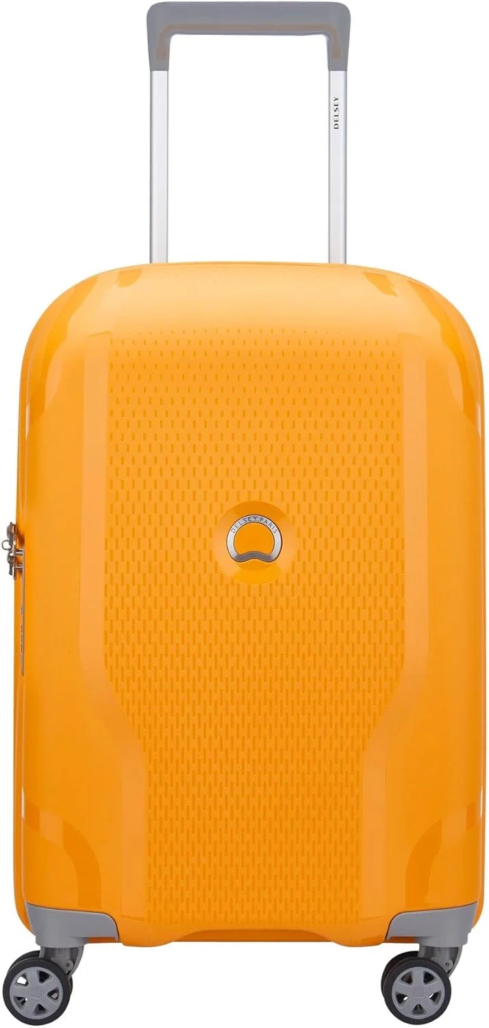 چمدان کابین سایز 55 کلاول با قابلیت افزایش حجم و 4 چرخ دوبل - زرد