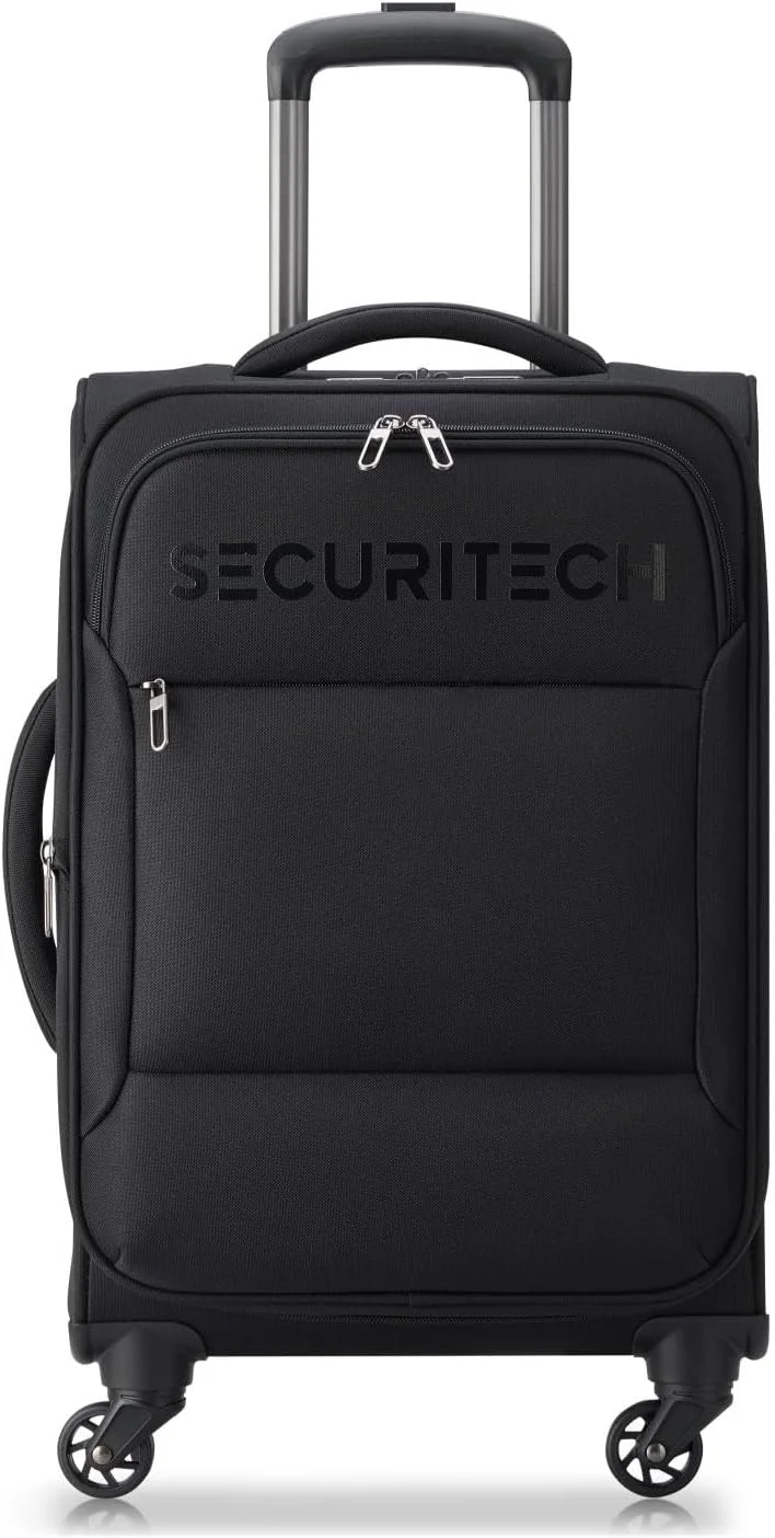چمدان چرخ‌دار دلسی پاریس مدل Securitech By Vanguard با قابلیت افزایش حجم و چرخ دوبل، سایز 70 سانتی‌متر، مشکی