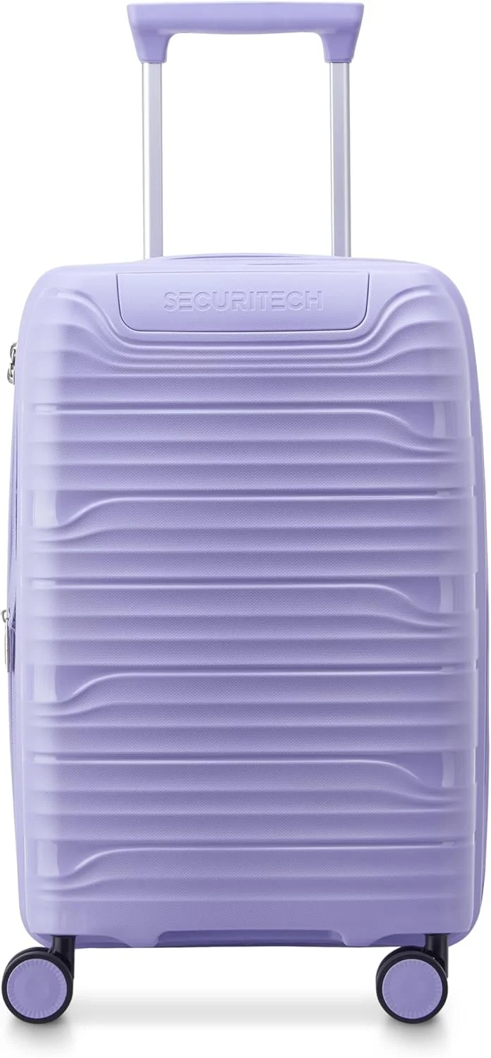 چمدان کابین چرخ‌دار دولبه گسترش‌پذیر DELSEY PARIS Securitech By Dune، 55 سانتی‌متر، بنفش