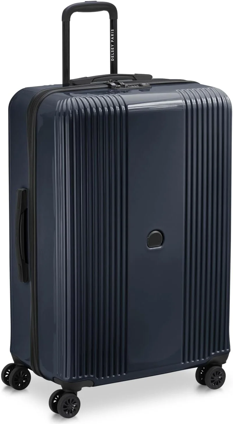 چمدان اُفِلیه ۸۲ سانتی‌متری، ۴ چرخ دوبل، رنگ آبی جوهری - براق