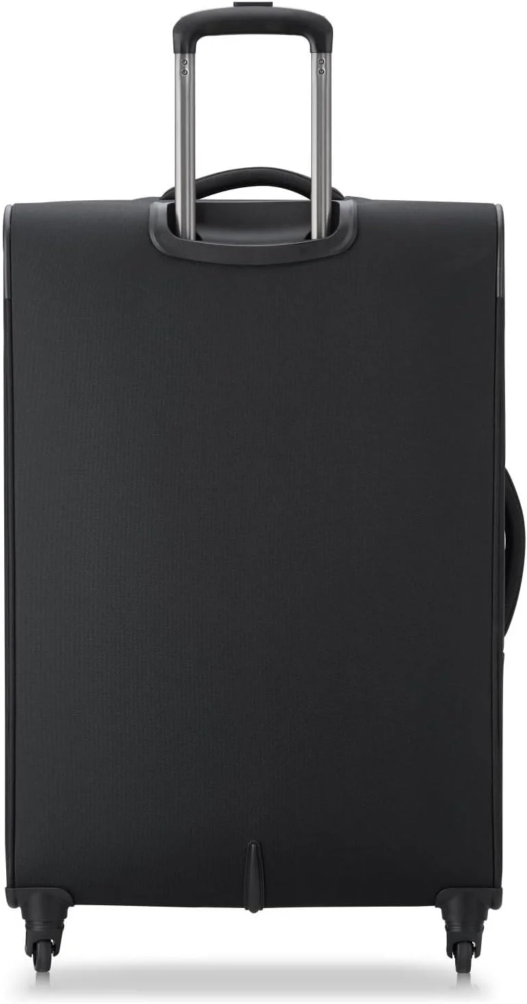 چمدان چرخ‌دار دلسی پاریس مدل Securitech By Vanguard با قابلیت افزایش حجم و چرخ دوبل، سایز 70 سانتی‌متر، مشکی