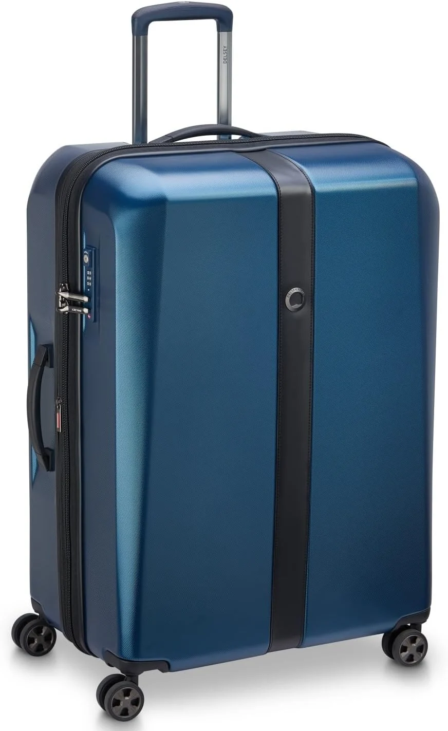 چمدان چرخ‌دار کابین سایز 70 سانتی‌متری دولسی پاریس مدل Promenade Hard 2.0 با 4 چرخ دوبل و قابلیت افزایش حجم - آبی