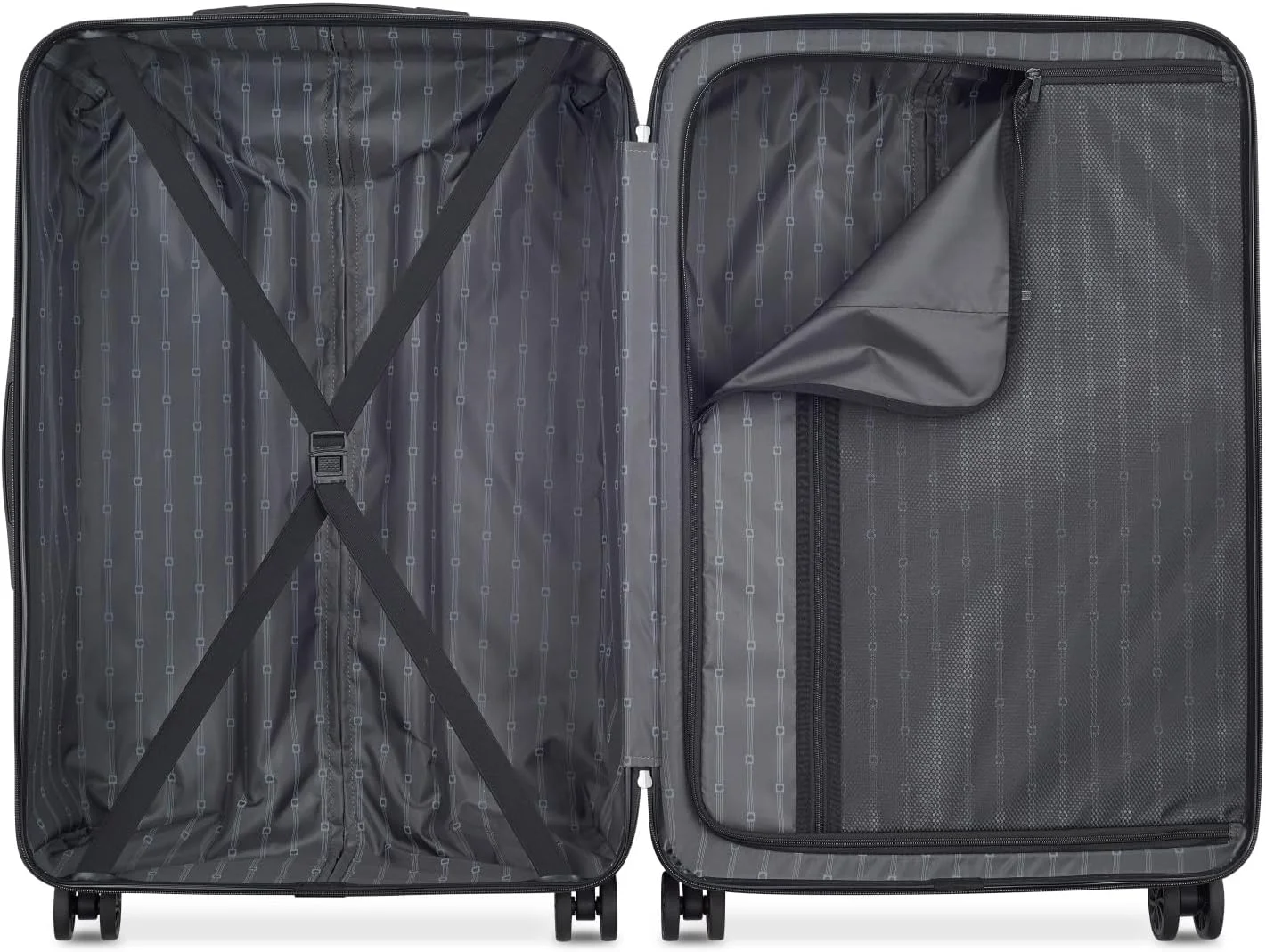 چمدان اُفِلیه ۸۲ سانتی‌متری، ۴ چرخ دوبل، رنگ آبی جوهری - براق