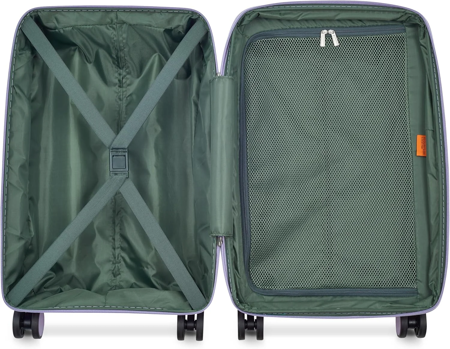 چمدان کابین چرخ‌دار دولبه گسترش‌پذیر DELSEY PARIS Securitech By Dune، 55 سانتی‌متر، بنفش