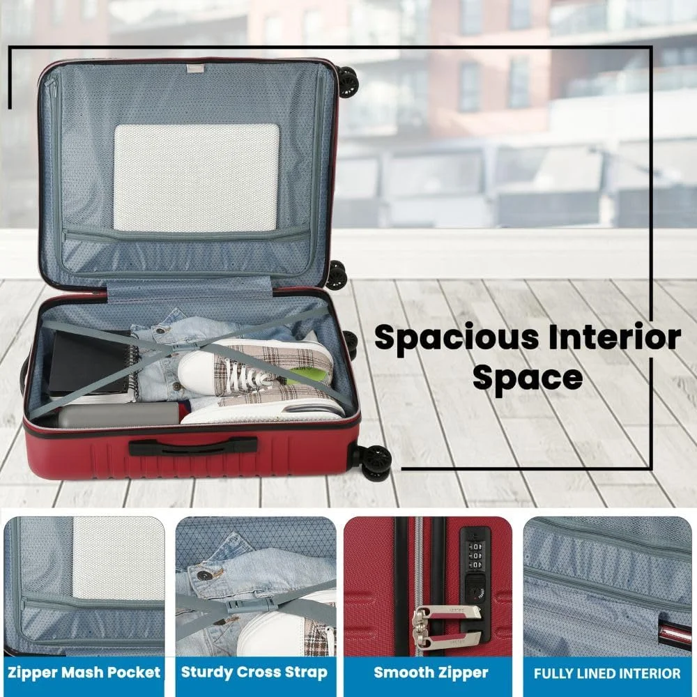 چمدان چرخ دار DELSEY PARIS IROISE 65 4DW قرمز