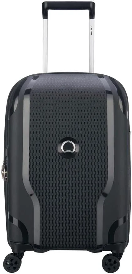 چمدان کابین سخت DELSEY PARIS - Clavel - ابعاد 55 سانتی متر x 35 سانتی متر x 25 سانتی متر - 39 لیتر - S -، مشکی، S، بدنه سخت قابل افزایش با چرخ های گردان