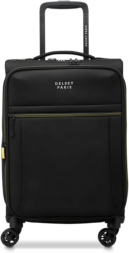 چمدان کابین خلبان 4 چرخ گسترش پذیر DELSEY PARIS Brochant 3 55 S، مشکی تیره