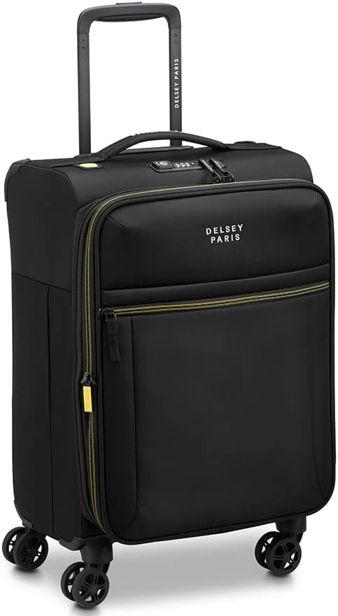 چمدان کابین خلبان 4 چرخ گسترش پذیر DELSEY PARIS Brochant 3 55 S، مشکی تیره