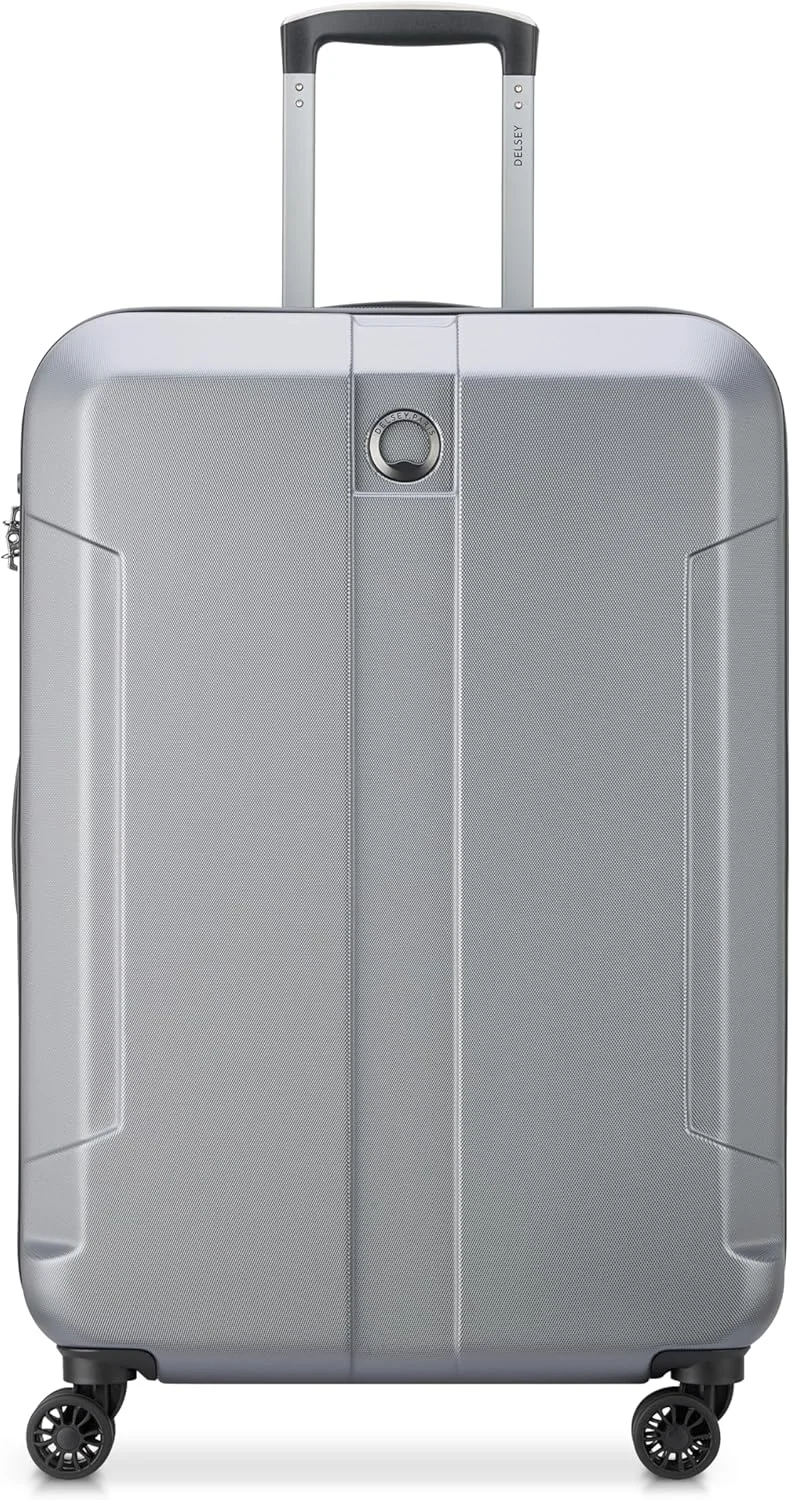 چمدان کابین سایز 61 سانتی متری دلسی مدل Depart با بدنه سخت، 4 چرخ و قابلیت افزایش حجم - خاکستری - 00314580501