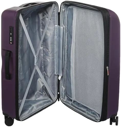 چمدان چرخدار بزرگ شونده اُردنر 66 سانتی‌متری - بنفش دارای قفل ترکیبی TSA. دیگر نگران آسیب دیدن چمدان توسط گمرک نباشید! قفل ترکیبی TSA به شما امکان می‌دهد تا چمدان خود را با کد شخصی خود ایمن کنید، در حالی که به سازمان امنیت حمل و نقل (TSA) اجازه می‌دهد تا از طریق یک کلید خاص، چمدان شما را بدون آسیب بررسی کند. چمدان فوق‌العاده ایمن با زیپ ضد سرقت اصلی. زیپ SECURITECH به لطف طراحی ایمن خود از وسایل شخصی شما محافظت می‌کند. این سیستم بست منحصر به فرد 3 برابر بادوام‌تر از یک بست سنتی است و سطح امنیت طولانی‌مدت را به حداکثر می‌رساند و خطر دستکاری را کاهش می‌دهد. دیگر نگران آسیب دیدن چمدان توسط گمرک نباشید! قفل ترکیبی TSA به شما امکان می‌دهد تا چمدان خود را با کد شخصی خود ایمن کنید، در حالی که به سازمان ایمنی حمل و نقل (TSA) اجازه می‌دهد تا از طریق یک کلید خاص، بدون آسیب رساندن به آن، چمدان شما را بررسی کند. چمدانی که با نحوه حرکت شما سازگار است. این چمدان مجهز به چهار چرخ دوتایی بی‌صدا و بسیار مانورپذیر است. این چرخ‌ها سخت، بادوام و چند جهته هستند و به طور ویژه برای ارائه راحتی فوق‌العاده در حرکت طراحی شده‌اند.