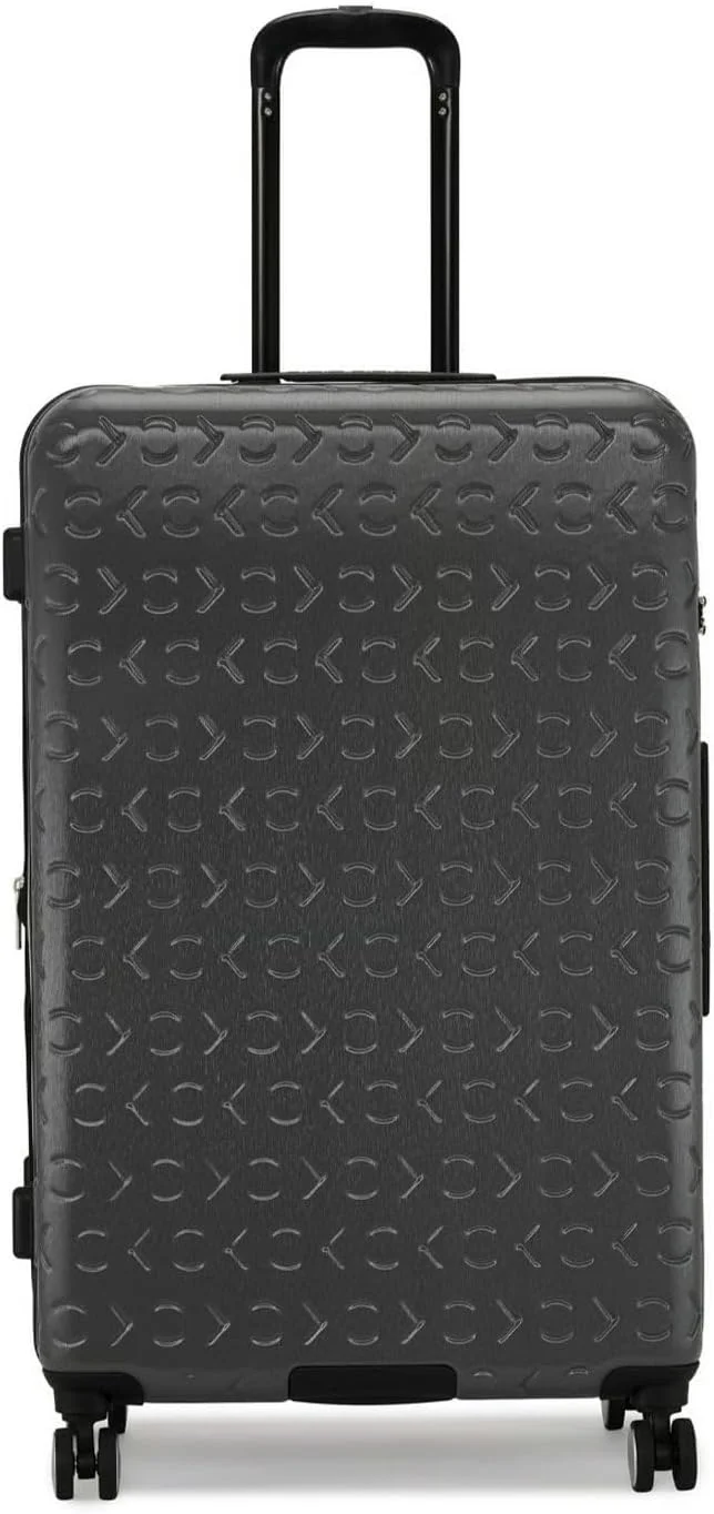 چمدان چرخ دار سخت بدنه کنترل پرواز، ABS فوق سبک، 4 چرخ دوبل (خاکستری گرانیتی، 28 اینچ)