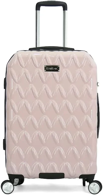 مجموعه چمدان های BEBE TIARA، چمدان چرخشی سبک وزن و قابل افزایش حجم با قفل TSA (صورتی رُز، سایز 24 اینچ)