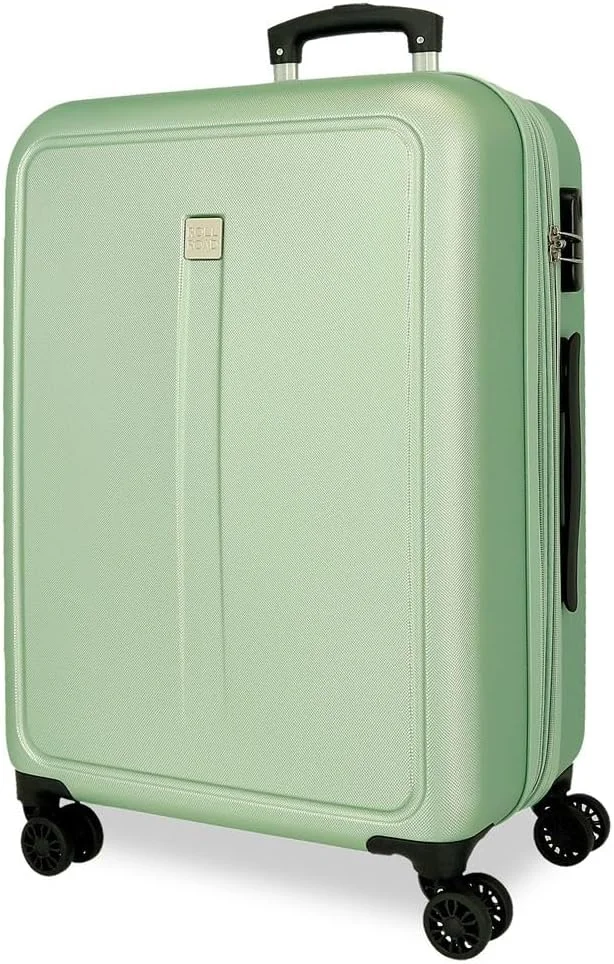 ترولی کابین Roll Road Camboya، مشکی، 40 x 55 x 20 سانتی متر، قفل ترکیبی ABS سخت، قفل جانبی، 37 لیتر، 3.08 کیلوگرم، 4 چرخ، چمدان دستی