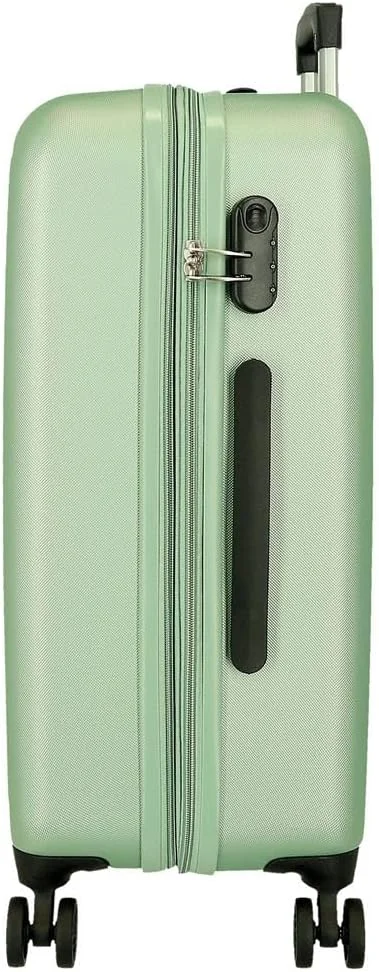 ترولی کابین Roll Road Camboya، مشکی، 40 x 55 x 20 سانتی متر، قفل ترکیبی ABS سخت، قفل جانبی، 37 لیتر، 3.08 کیلوگرم، 4 چرخ، چمدان دستی