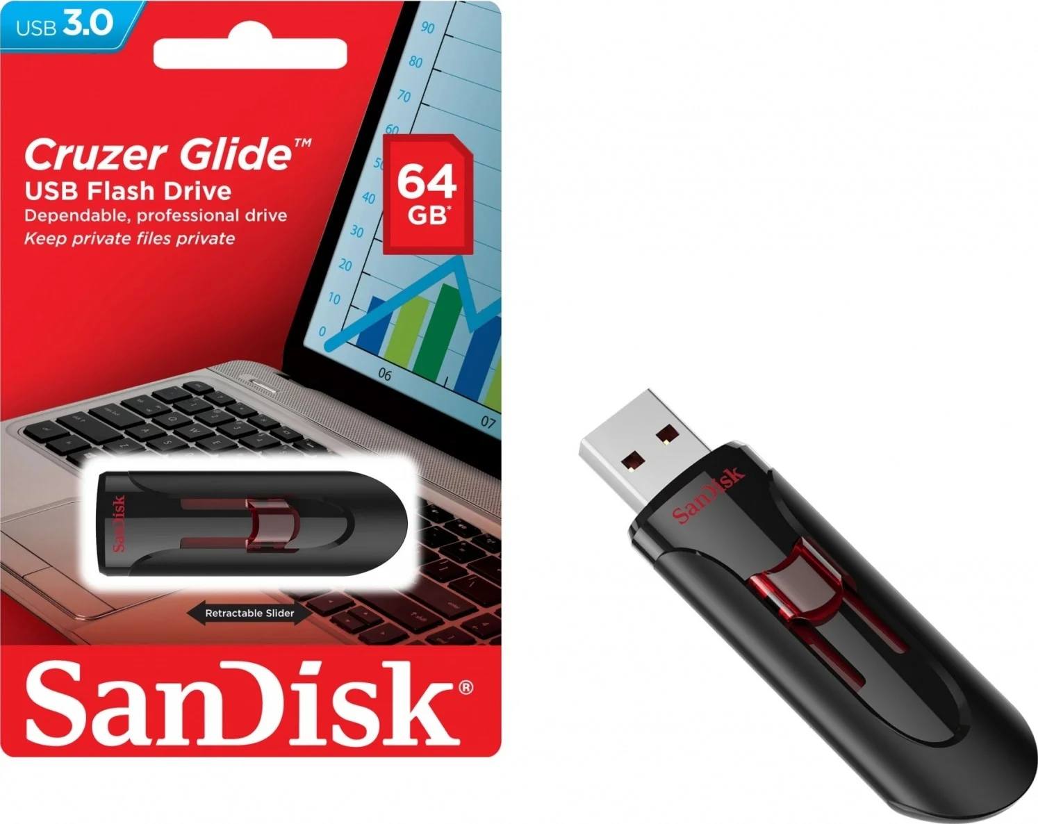 فلش مموری سندیسک کروزر گلاید USB 3.0 با ظرفیت 64 گیگابایت مدل SDCZ600-064G-G35 فلش مموری سندیسک کروزر گلاید USB 3.0 با ظرفیت 64 گیگابایت مدل SDCZ600-064G-G35