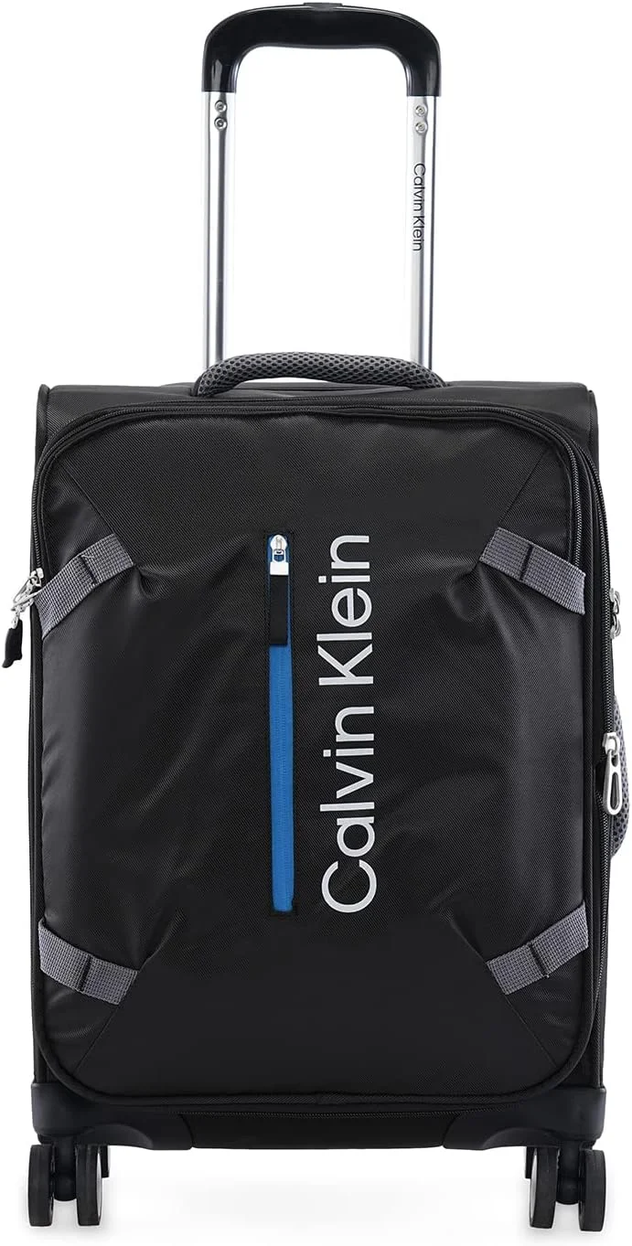 چمدان چرخدار نرم کالوین کلاین Rockaway با جنس پلی استر 900D (مشکی، سایز 20 اینچ)