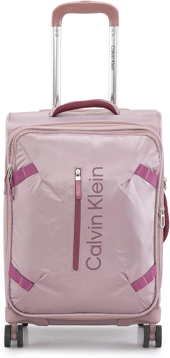 چمدان چرخ دار نرم کالوین کلین Rockaway 900D جنس پلی استر (صورتی، سایز 20 اینچ)