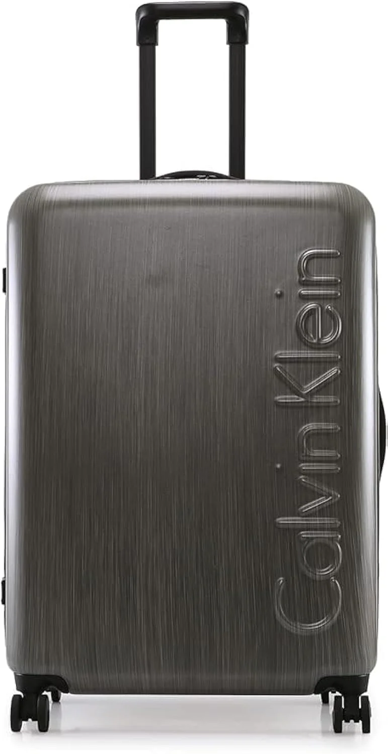 چمدان چرخشی سبک وزن یک تکه کالوین کلاین Southampton از جنس پلی کربنات 100% با قفل TSA (برنز، سایز 28 اینچ)