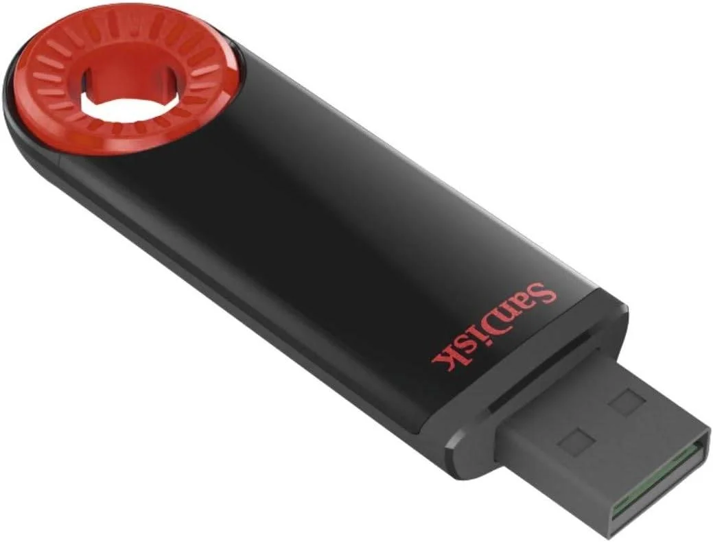 فلش مموری USB 2.0 سندیسک کروزر دایل 64 گیگابایت، ذخیرهسازی مطمئن، طراحی نوآورانه، مشکی/قرمز | SDCZ57-064G-B35 فلش مموری USB 2.0 سندیسک کروزر دایل 64 گیگابایت، ذخیرهسازی مطمئن، طراحی نوآورانه، مشکی/قرمز | SDCZ57-064G-B35