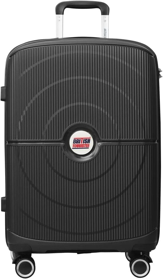 چمدان سایز متوسط پلی پروپیلن با چرخ های اسپینر، سایز ۲۴ اینچ، مشکی