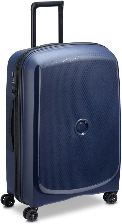 چمدان سایز بزرگ غیر قابل افزایش حجم دلسه بلمونت پلاس، 4 چرخ دوبل، بازیافتی 71 سانتی متر، آبی