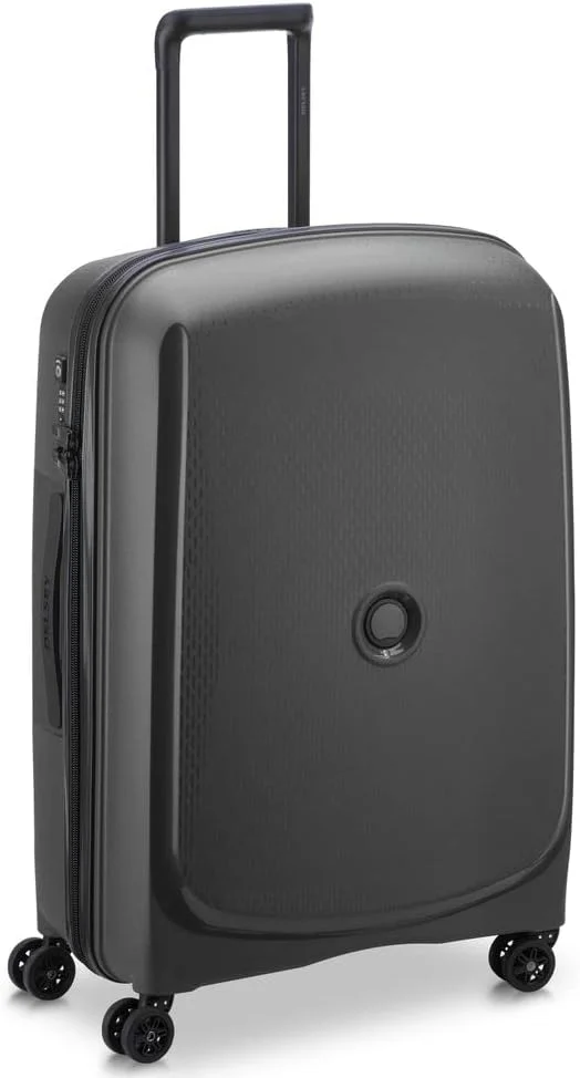چمدان سایز بزرگ غیر قابل افزایش حجم دلسه بلمونت پلاس با 4 چرخ دوبل بازیافتی 71 سانتی‌متری مشکی