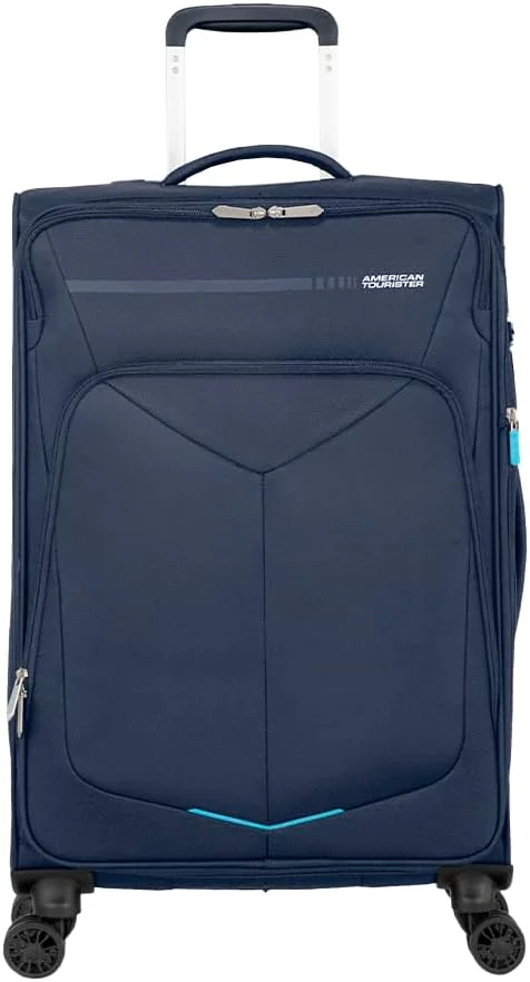 چمدان چرخدار جادار امریکن توریستر مدل Crosstrack با 4 چرخ و جیب بیرونی