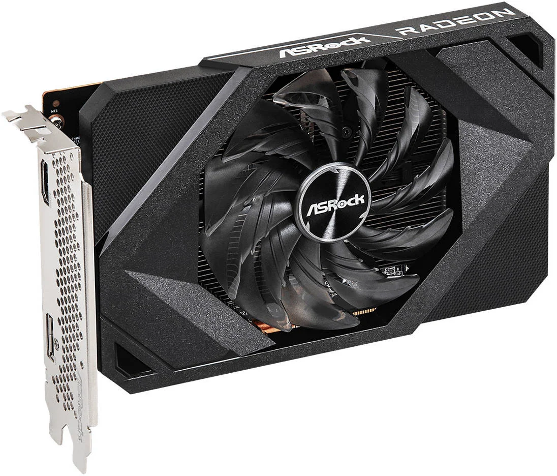 کارت گرافیک ASRock AMD Radeon RX 6500 XT Challenger ITX، حافظه 4GB GDDR6 64-bit، فرکانس بوست 2815 مگاهرتز، فرکانس حافظه 18 گیگابیت بر ثانیه، PCI Express 4.0 x 4،- 1 x HDMI 2.1 VRR / 1 x DP 1.4 | 90-GA3DZZ-00UANF