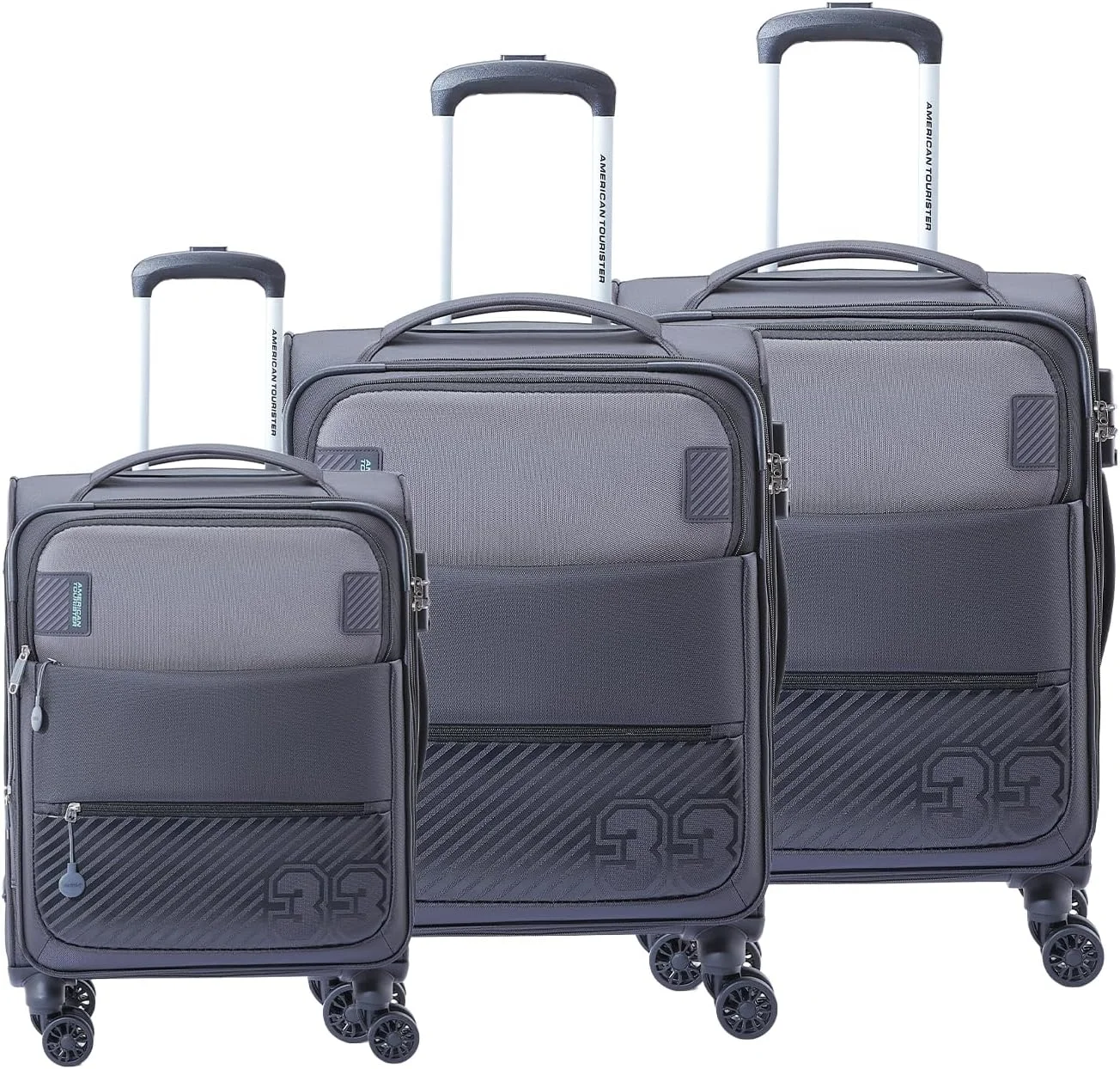 چمدان چرخدار نرم امریکن توریستر مدل MAJORIS، قفل TSA، مشکی