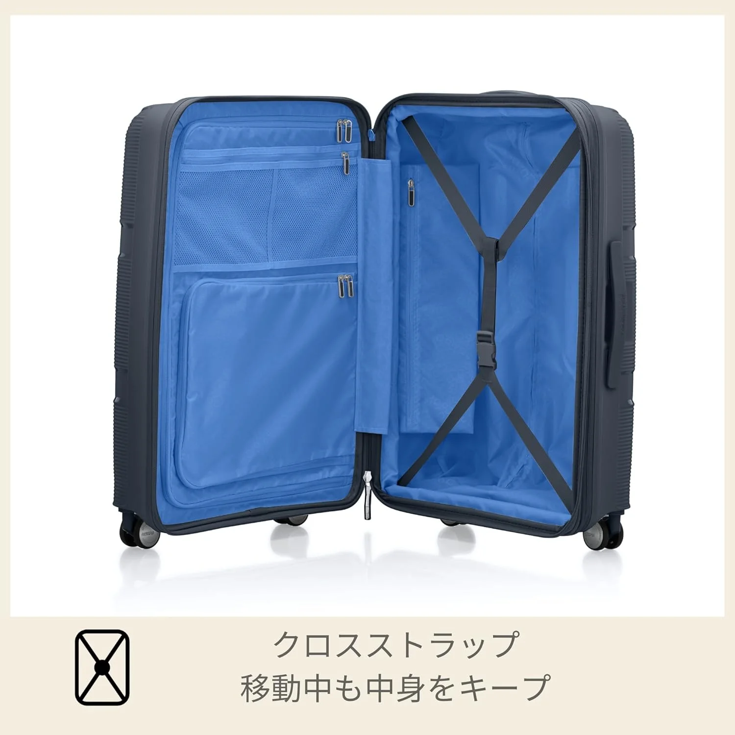 چمدان اسپینر 69/25 American Tourister Instagon، کیف حمل، قابل افزایش حجم، قفل TSA، 79/87 لیتر، 69 سانتی متر، 3.9 کیلوگرم، مدل جدید خاکستری تیره، سایز M