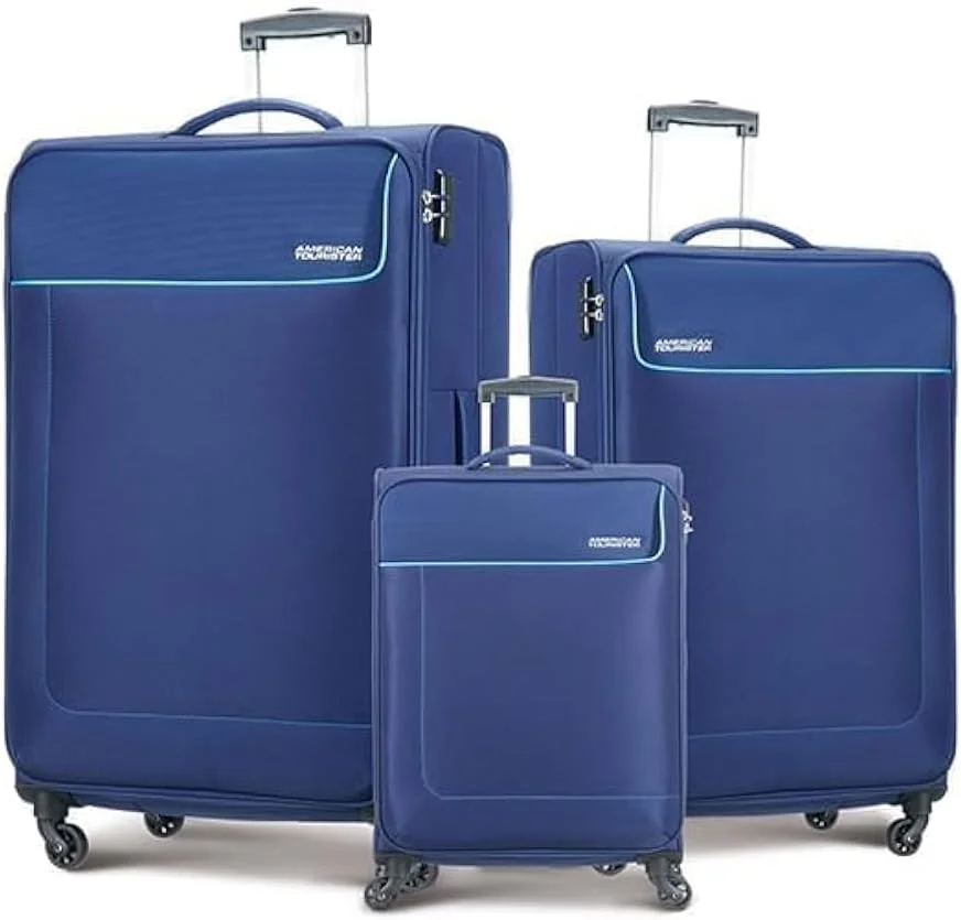 ست چمدان 3 تکه امریکن توریستر جامائیکا (58 + 69 + 80 سانتی متر) چرخشی - سرمه ای