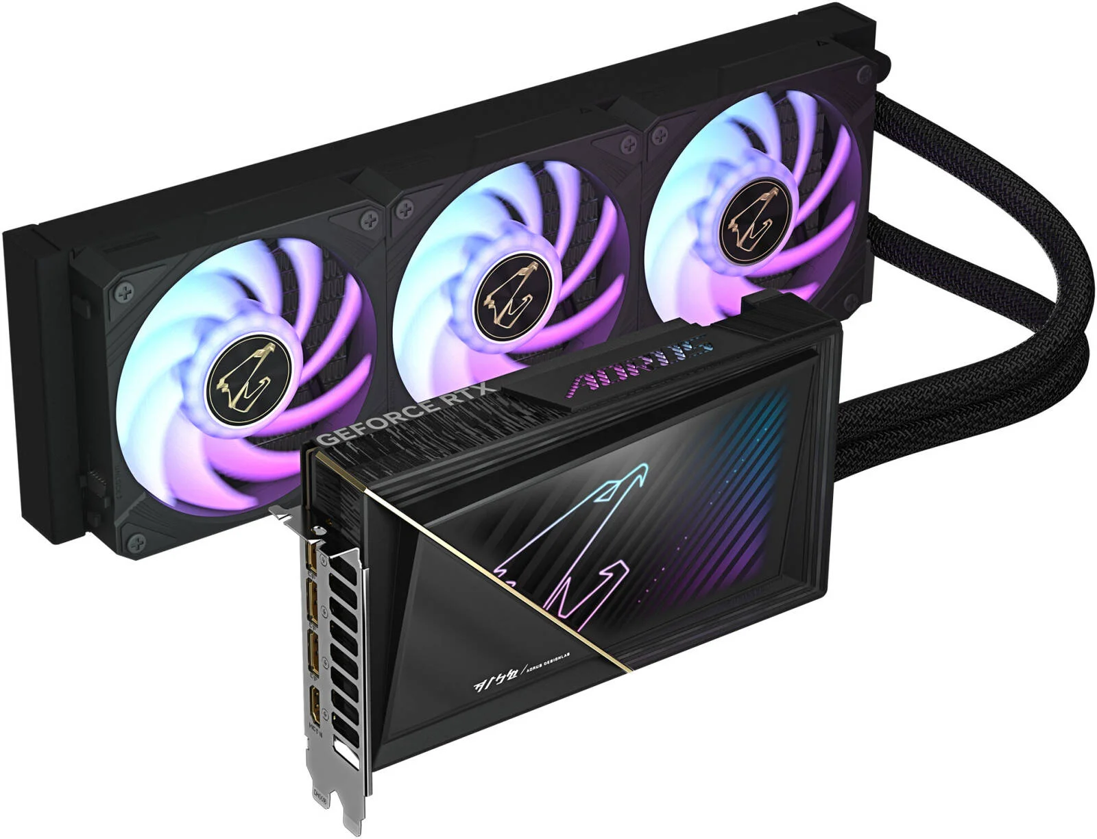کارت گرافیک GIGABYTE AORUS GeForce RTX 5080 XTREME WATERFORCE، حافظه 16 گیگابایت GDDR7 256 بیتی، فرکانس هسته 2805 مگاهرتز، سرعت حافظه 30 گیگابیت بر ثانیه، 10752 هسته CUDA، PCI-Express 5.0 | GV-N5080AORUSX W-16GD