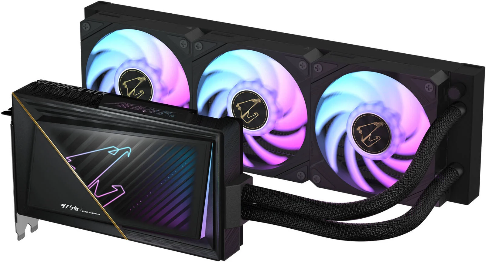 کارت گرافیک GIGABYTE AORUS GeForce RTX 5080 XTREME WATERFORCE، حافظه 16 گیگابایت GDDR7 256 بیتی، فرکانس هسته 2805 مگاهرتز، سرعت حافظه 30 گیگابیت بر ثانیه، 10752 هسته CUDA، PCI-Express 5.0 | GV-N5080AORUSX W-16GD