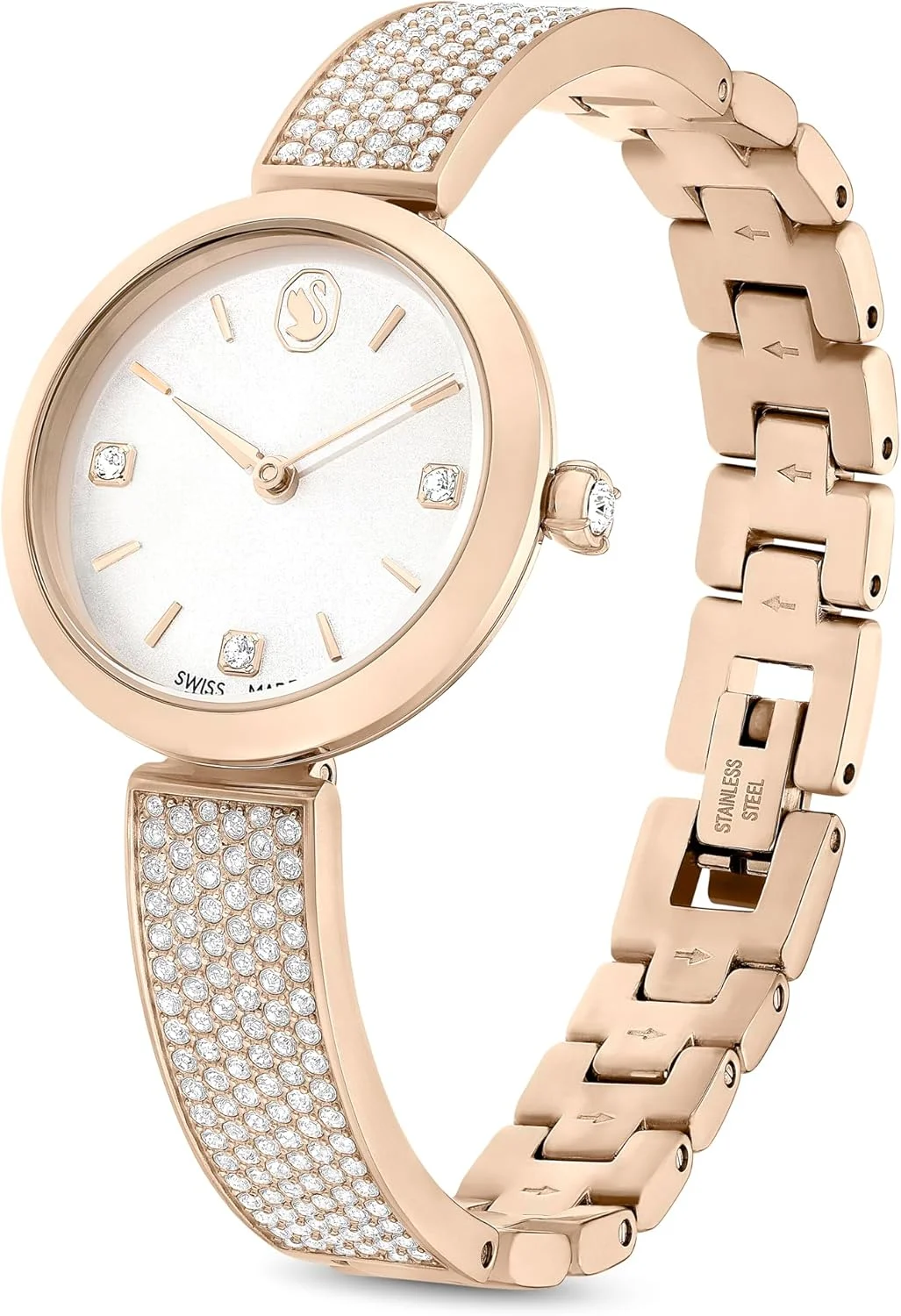 ساعت ایلومینا سواروسکی، دستبند فلزی - 5671196