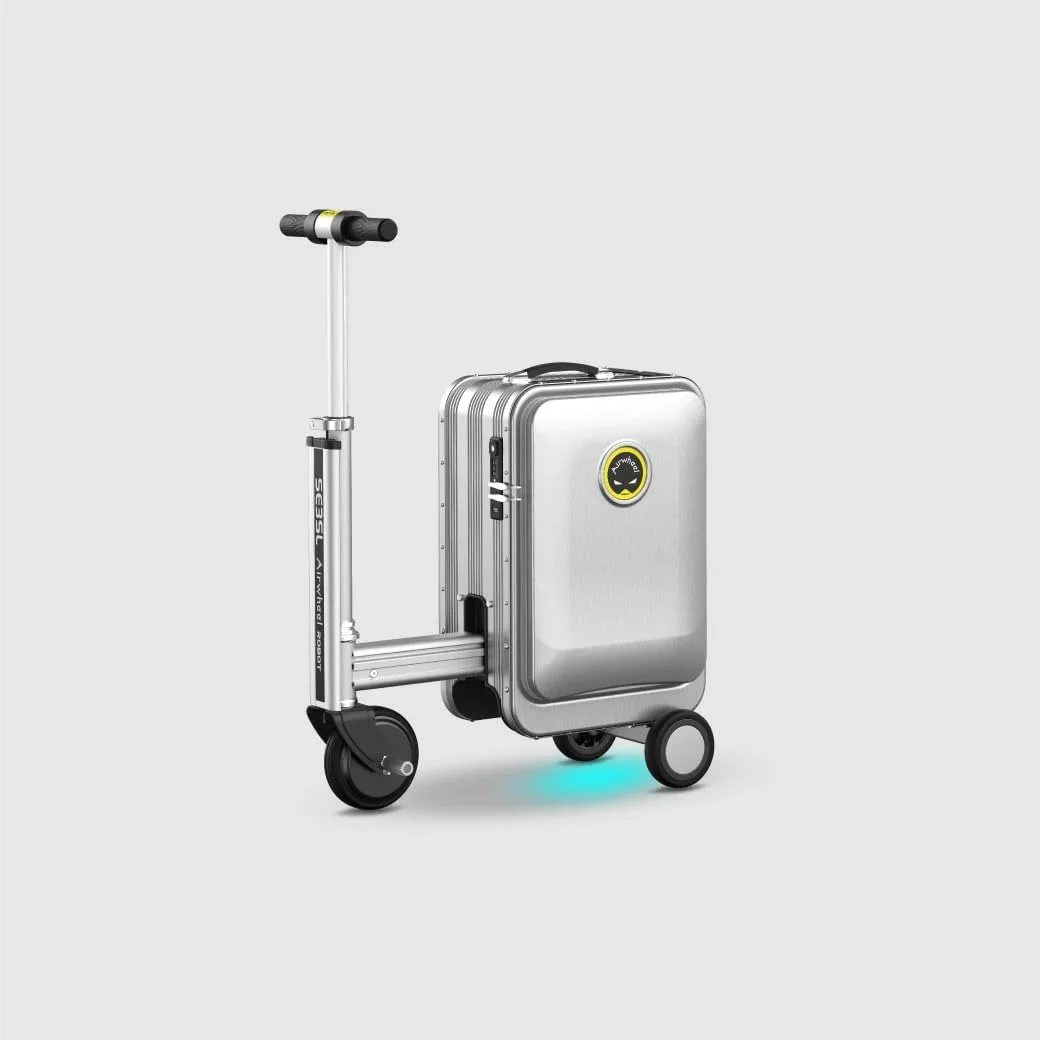 چمدان اسکوتر برقی Airwheel SE3SL - نقره ای | چمدان مسافرتی نوآورانه 20 لیتری، اسکوتر چمدانی برقی موتوری برای سفر بدون زحمت با باتری قابل جابجایی | نمایندگی رسمی در امارات