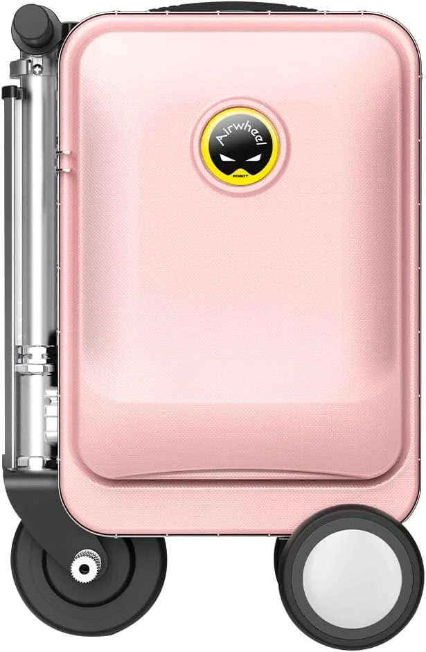 چمدان اسکوتر برقی Airwheel SE3S - صورتی | چمدان مسافرتی نوآورانه 20 لیتری، اسکوتر چمدانی برقی موتوری برای سفر آسان با باتری قابل جابجایی