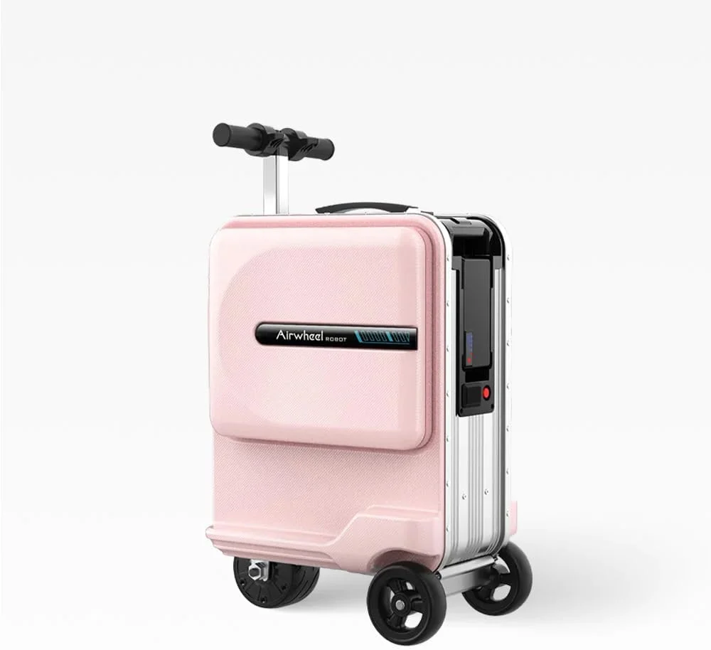 چمدان اسکوتر برقی Airwheel SE3MiniT - صورتی | چمدان مسافرتی جمع و جور 26 لیتری، اسکوتر چمدانی برقی موتوری برای سفر راحت و سریع با باتری قابل جابجایی | نمایندگی رسمی در امارات
