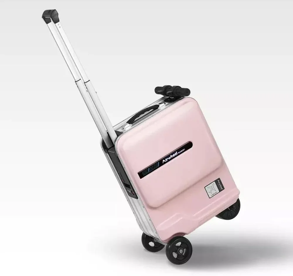 چمدان اسکوتر برقی Airwheel SE3MiniT - صورتی | چمدان مسافرتی جمع و جور 26 لیتری، اسکوتر چمدانی برقی موتوری برای سفر راحت و سریع با باتری قابل جابجایی | نمایندگی رسمی در امارات