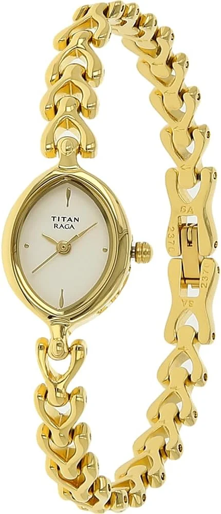 ساعت مچی آنالوگ زنانه تیتان با صفحه نقره ای - NR2370YM01