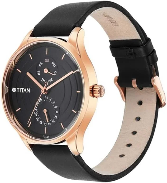 ساعت مچی آنالوگ تیتان با صفحه مشکی زنانه - NR2670WL07 ساعت مچی آنالوگ تیتان با صفحه مشکی زنانه - NR2670WL07