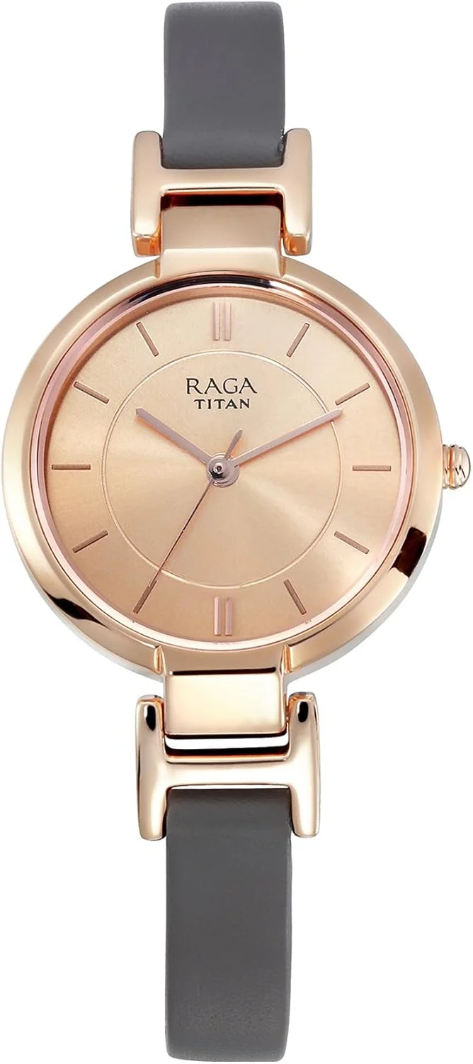 ساعت مچی آنالوگ تایتان مدل Raga Delight با صفحه گرد مخصوص بانوان
