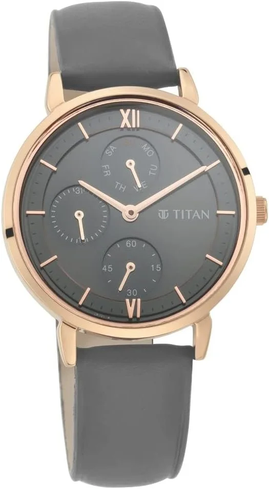 ساعت مچی زنانه تایتان مدل کوارتز با نمایشگر آنالوگ و بند چرمی 2652WL02