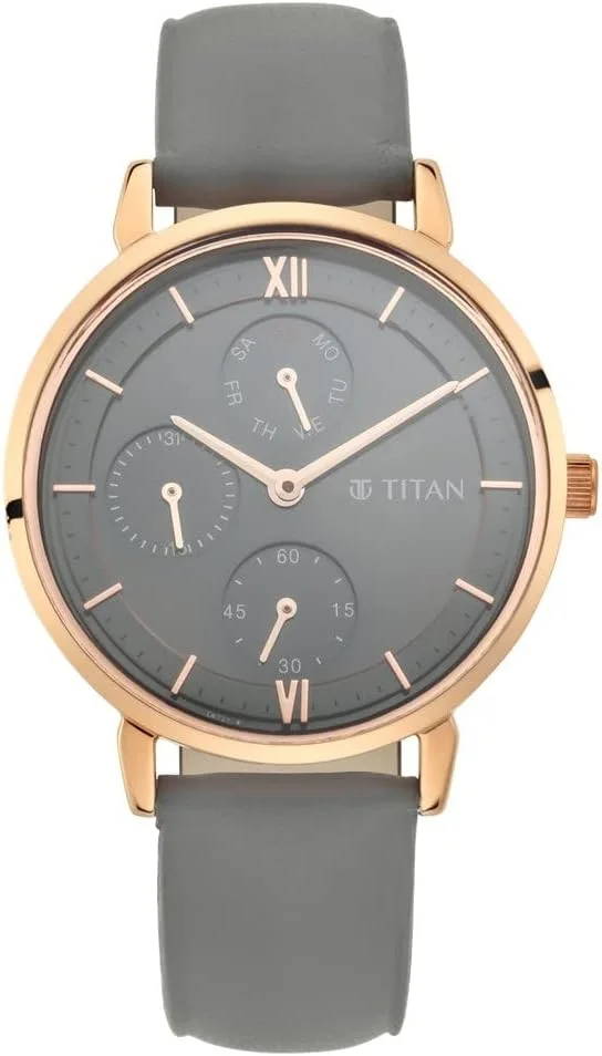 ساعت مچی زنانه تایتان مدل کوارتز با نمایشگر آنالوگ و بند چرمی 2652WL02