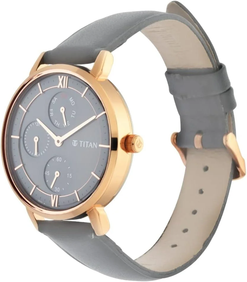 ساعت مچی زنانه تایتان مدل کوارتز با نمایشگر آنالوگ و بند چرمی 2652WL02