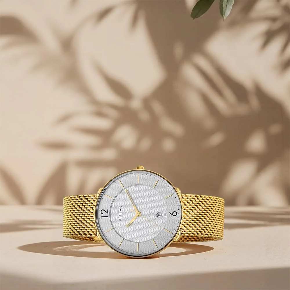 ساعت مچی آنالوگ گرد تایتان مینیمالز مردانه