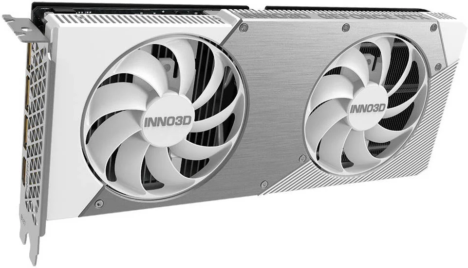 کارت گرافیک Inno3D GeForce RTX 5060 TWIN X2 OC 8GB، حافظه GDDR7 128 بیتی، فرکانس پایه 2280 مگاهرتز، فرکانس حافظه 28 گیگابیت بر ثانیه، 3840 هسته CUDA، PCI Express Gen 5، سفید | N50602-08D7X-195070W