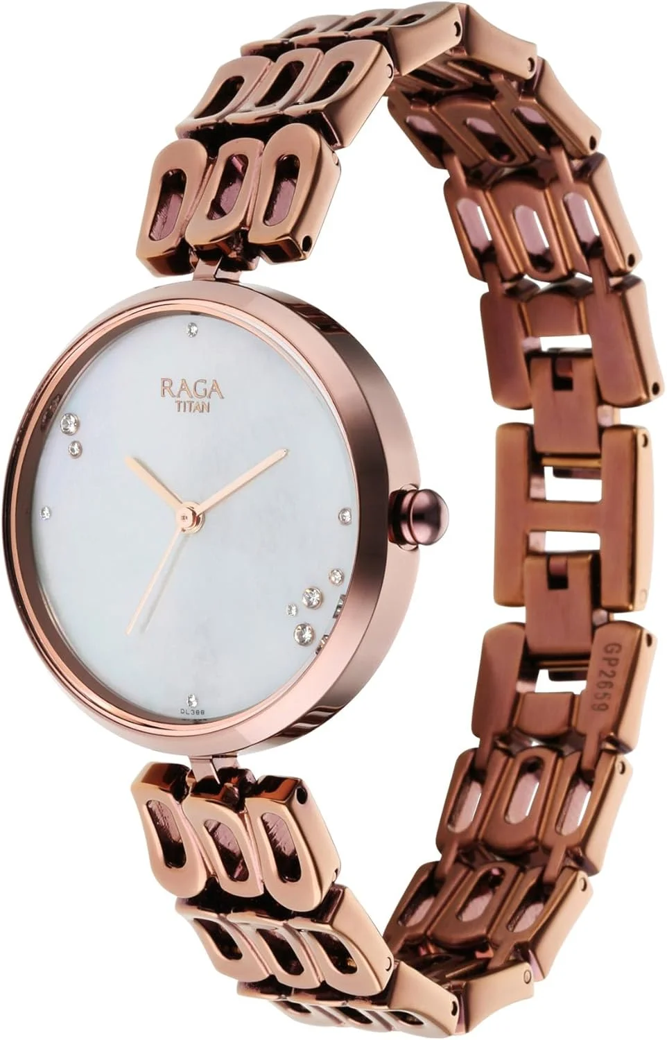 ساعت مچی آنالوگ زنانه تایتان مدل Nr2659Qm01، رنگ بند-قهوه ای، رنگ صفحه-سفید مایل به کرم