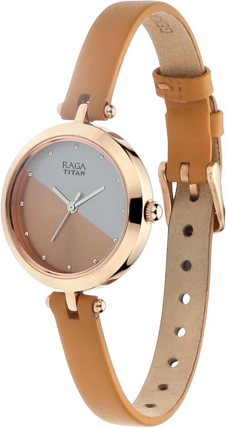 ساعت مچی زنانه تایتان ویوا آنالوگ صفحه رزگلد مدل 2606WL01 / 2606WL01/NP2606WL01